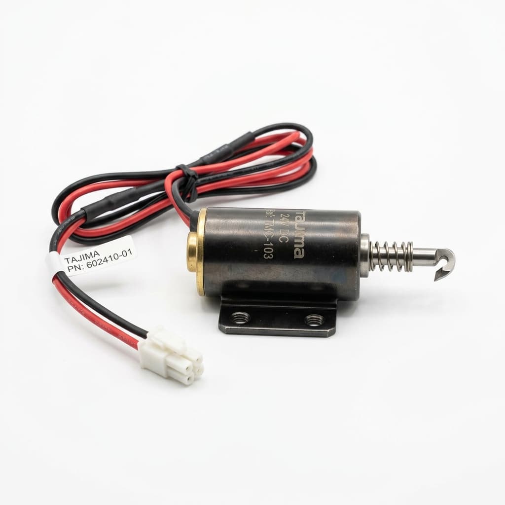 Tajima Thread Trimmer Solenoid Actuator 24V - 080200010000 – SA Embroidery Machine Part